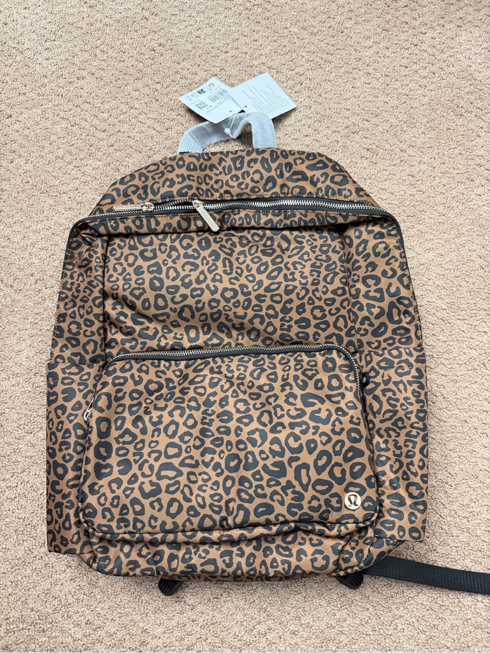 Lululemon NWT Everywhere Leopard Print cheetah Backpack